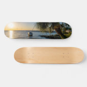 Florida Leaning Palm Tree Sunset Skateboard (Horizontaal)