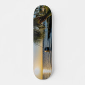 Florida Leaning Palm Tree Sunset Skateboard (Voorkant)