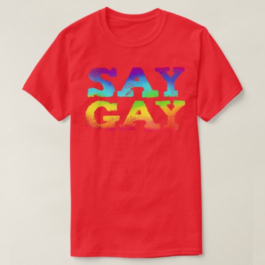 Florida LGBT Support Pride Say Gay T-shirt (Design voorkant)