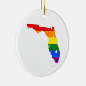 Florida LGBTQ Pride-Ornament Keramisch Ornament (Rechts)