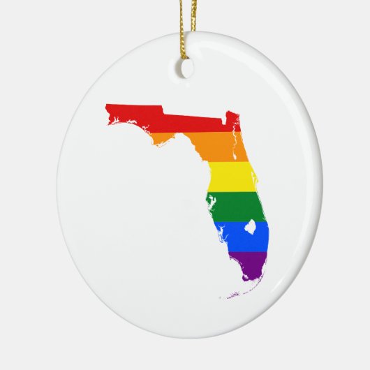 Florida LGBTQ Pride-Ornament Keramisch Ornament (Links)
