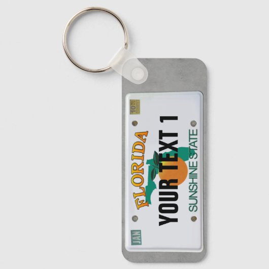 Florida Licence Bord Sleutelhanger (2 verschillend (Voorkant)