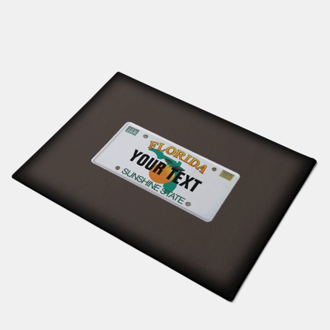 Florida License Bord Doormat (aanpasbaar) Deurmat (Schuin)