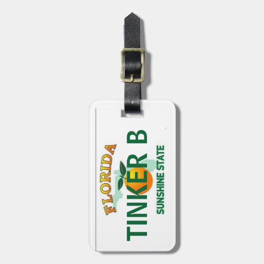 Florida Licentie Bord Bagagelabel 2-Sided (Voorkant verticaal)