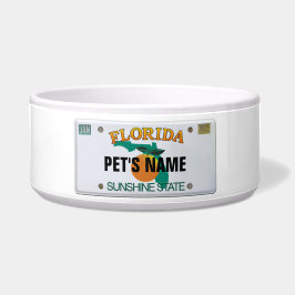 Florida LicentieBord met Pet's Name Voerbakje