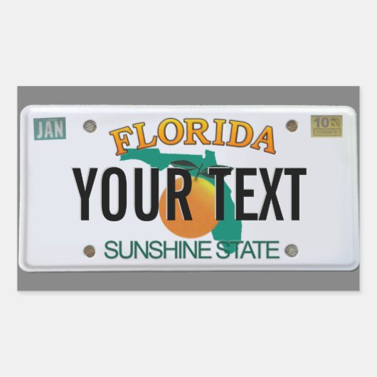 () Florida LicentieBord Rechthoekige Sticker (Voorkant)