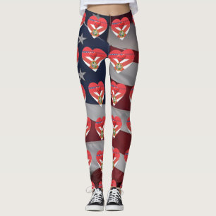Florida Liefde Patriottische Vlag Fun Leggings