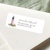Florida Lighthouse Wedding Return-adreslabels Etiket