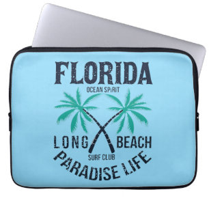 Florida Long Beach Paradijs Leven Surf Club Laptop Sleeve