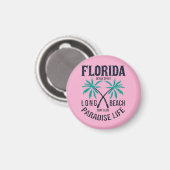 Florida Long Beach Paradijs Leven Surf Club Magneet (Voorkant / Achterkant)
