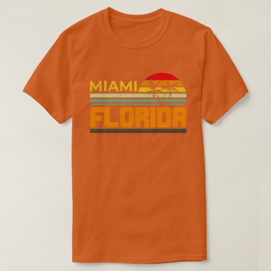 Florida Lover Retro Summer FL Miami Tropical Flori T-shirt (Design voorkant)