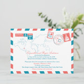 Florida Luchtpost Huwelijksreceptie Kaart (Staand voorkant)