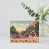 Florida, Magnolia Ave. Eustis Briefkaart (Staand voorkant)
