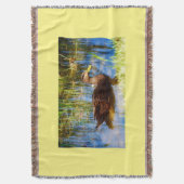 Florida Mallard Duck Cotton Throw Blanket Deken (Voorkant Verticaal)
