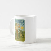 Florida Man Alligator Vriend Grappig Retro Kust Koffiemok (Voorkant links)