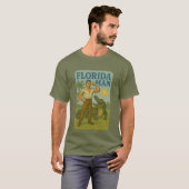 Florida Man Alligator Vriend | Grappige Retro Kust T-shirt (Voorkant volledig)