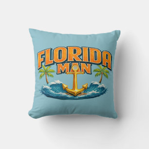 Florida Man Anker Grappig Strand Leven Decoratie Kussen