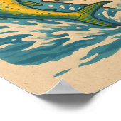 Florida Man - Coastal Fisherman -Retro Fishing Art Poster (Hoek)