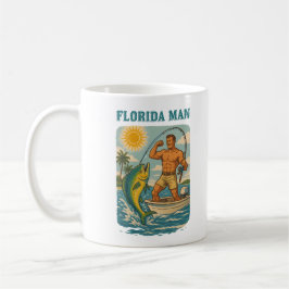 Florida Man -Coastal Fishing Boat- Retro Fisherman Koffiemok