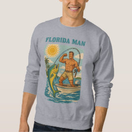 Florida Man -Coastal Fishing Boat- Retro Fisherman Trui