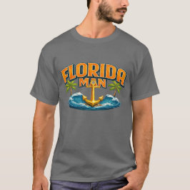Florida Man | Grafische Print Nautilus Anker Stran T-shirt