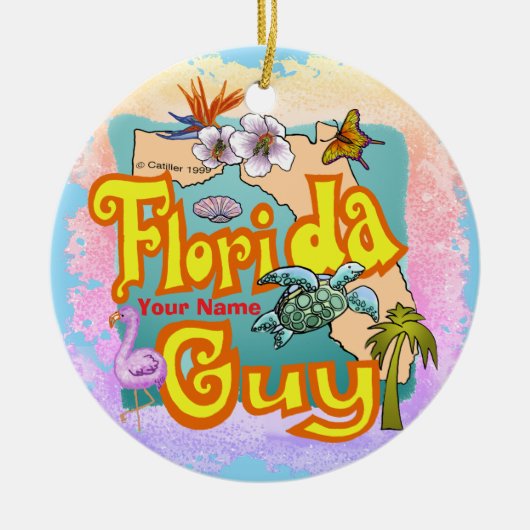 Florida-man keramisch ornament (Voorkant)