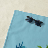 Florida Man Kustleven | Blauwe Zeeanker Strandlaken (In situ)