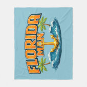 Florida Man Levens Naustisch Anker Strandhuis Deco Fleece Deken (Voorkant)