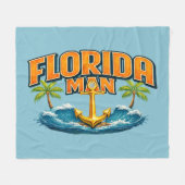Florida Man Levens Naustisch Anker Strandhuis Deco Fleece Deken (Voorkant (Horizontaal))
