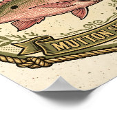 Florida Man Mutton Snapper Badge Visposter Poster (Hoek)