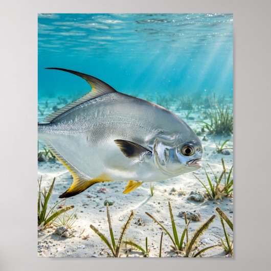 Florida Man Permit Zand Flat Keys Vis Poster (Voorkant)