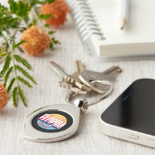 Florida Man Vintage Lettering Sleutelhanger (Zijkant)