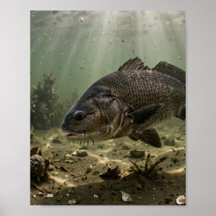 Florida Man Zwarte Trom Bay Oyster Bar Vis Poster