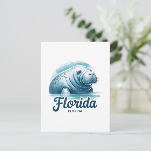 Florida, Manatee, Postcrossing Briefkaart (Staand voorkant)