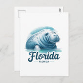 Florida, Manatee, Postcrossing Briefkaart (Voorkant / Achterkant)