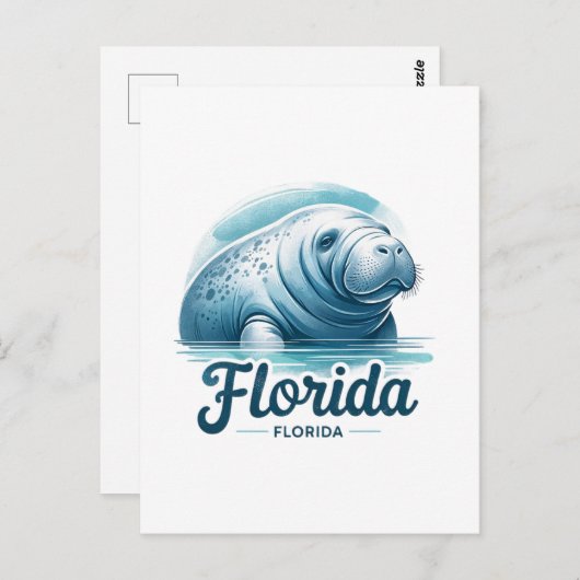 Florida, Manatee, Postcrossing Briefkaart (Voorkant / Achterkant)