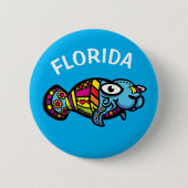 Florida Manatee Ronde Button 5,7 Cm (Voorkant)