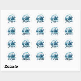 Florida, Manatee, Ronde Sticker