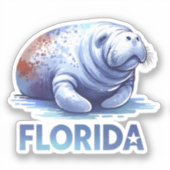 Florida, Manatee, Sticker (Voorkant)