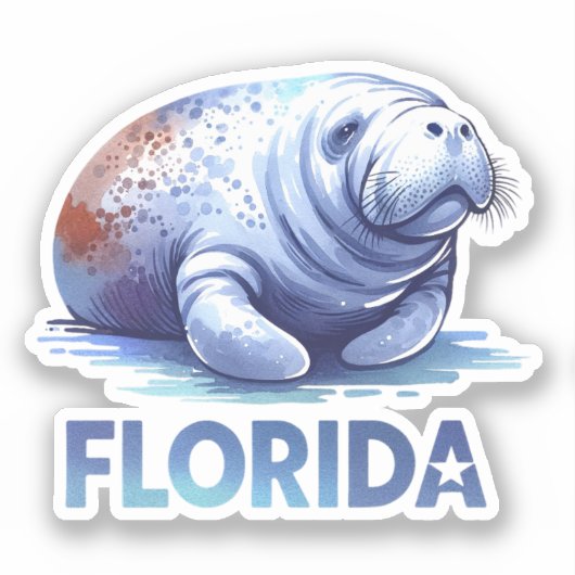 Florida, Manatee, Sticker (Voorkant)