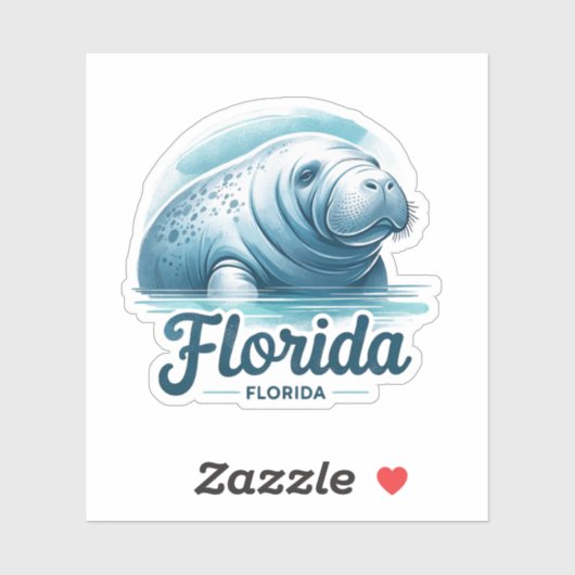 Florida, Manatee, Sticker (Vel)