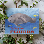 Florida Manatee Waterverf onder water Briefkaart