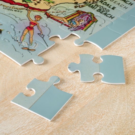 Florida Map 11x14 BIG Stukstukken Jigzaag Puzzle Legpuzzel (Zijkant)