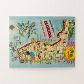 Florida Map 11x14 BIG Stukstukken Jigzaag Puzzle Legpuzzel (Horizontaal)