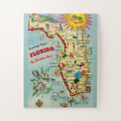 Florida Map 11x14 BIG Stukstukken Jigzaag Puzzle Legpuzzel (Verticaal)