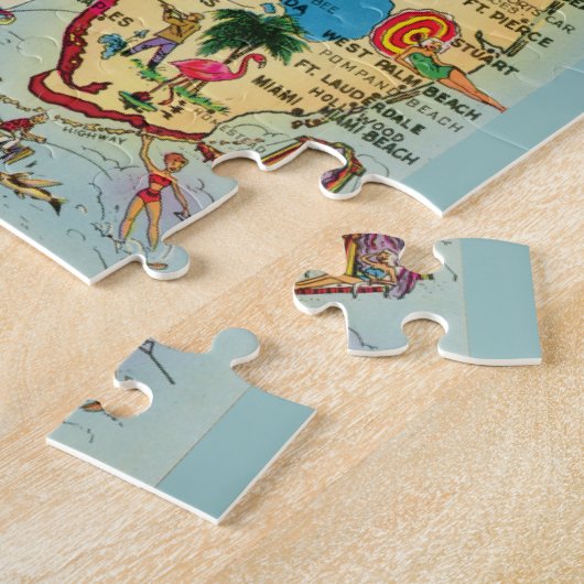Florida Map 8x10 Jigzaag Puzzle Legpuzzel (Zijkant)