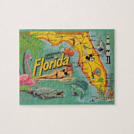 Florida Map 8x10 Jigzaag Puzzle Legpuzzel