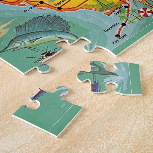 Florida Map 8x10 Jigzaag Puzzle Legpuzzel (Zijkant)