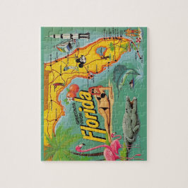 Florida Map 8x10 Jigzaag Puzzle Legpuzzel