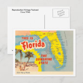 Florida Map Briefkaart (Voorkant / Achterkant)